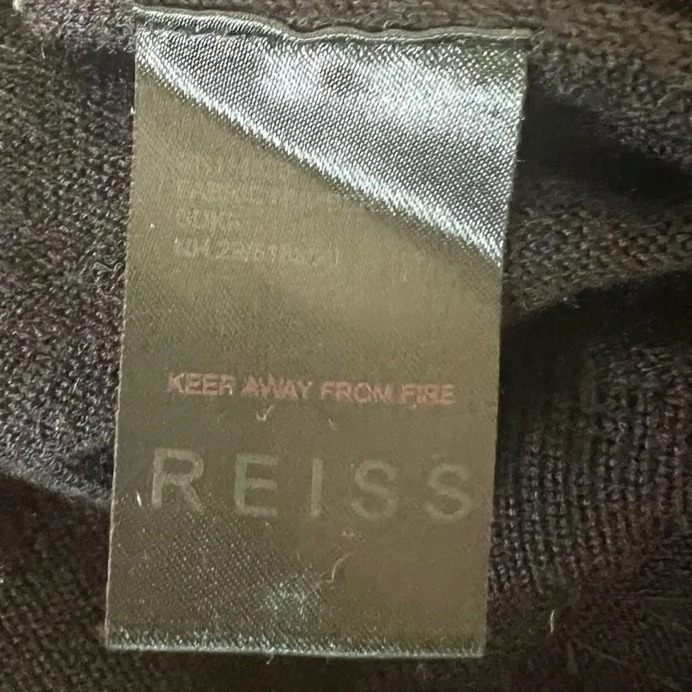 Reiss Sequin Wool Blend Mini Sweater Dress, Black Size Small